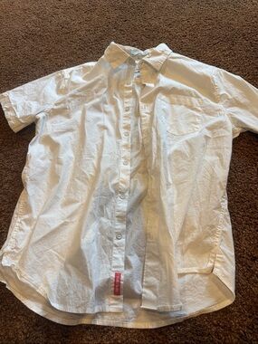 Free Planet White Short-Sleeve Button-Down Shirt